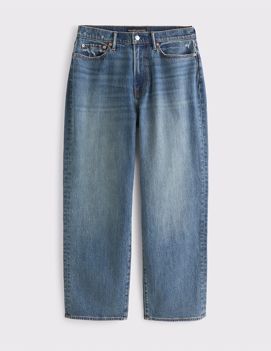 Jeans baggy deslavado para hombre