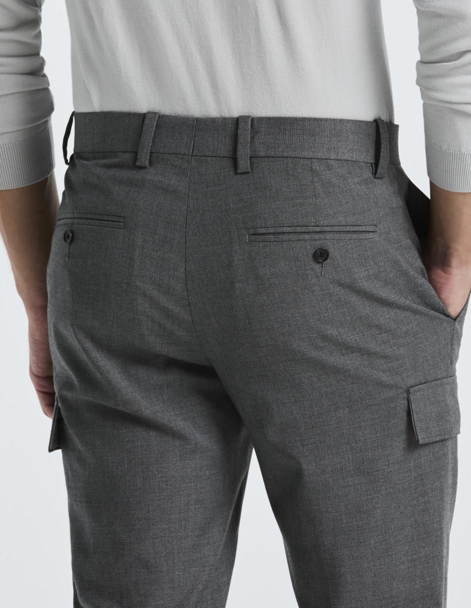 Pantalón business casual cargo slim para hombre 5
