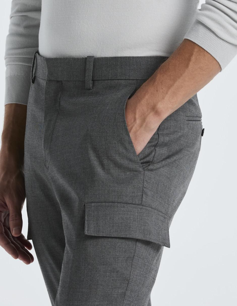 Pantalón business casual cargo slim para hombre 2