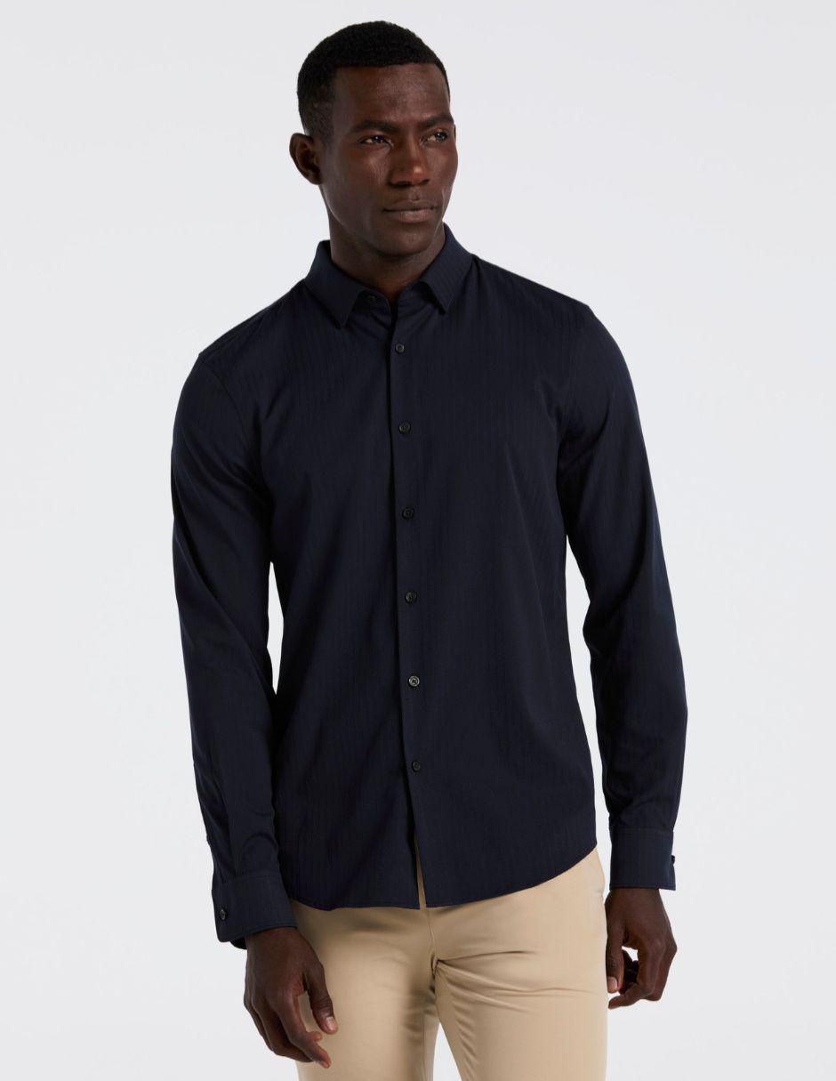 Camisa formal de algodón manga larga para hombre Camisa formal de algodón manga larga para hombre