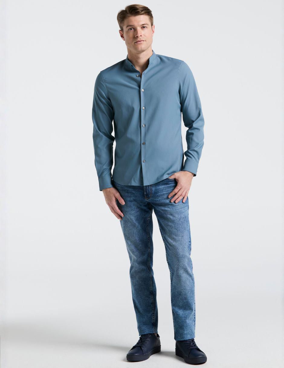 Camisa casual manga larga para hombre