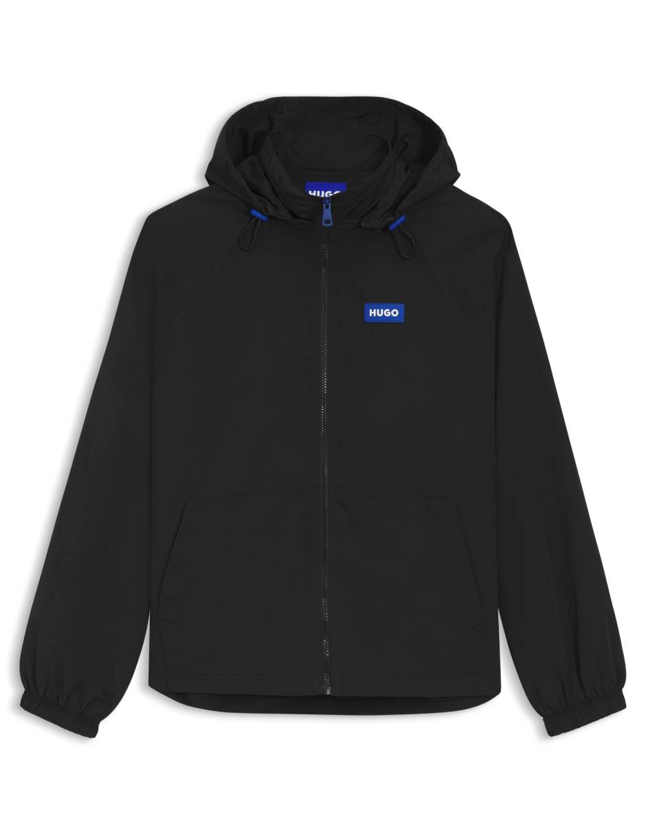 Chamarra rompevientos Hugo Blue impermeable con capucha para hombre