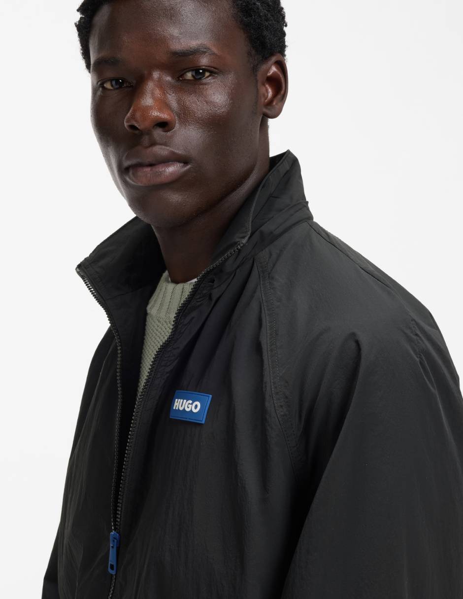 Chamarra rompevientos Hugo Blue impermeable con capucha para hombre