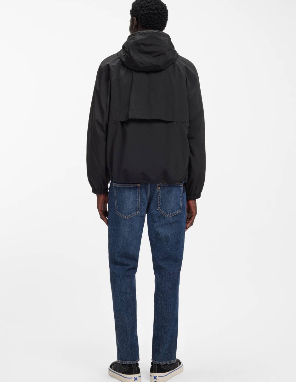 Chamarra rompevientos Hugo Blue impermeable con capucha para hombre