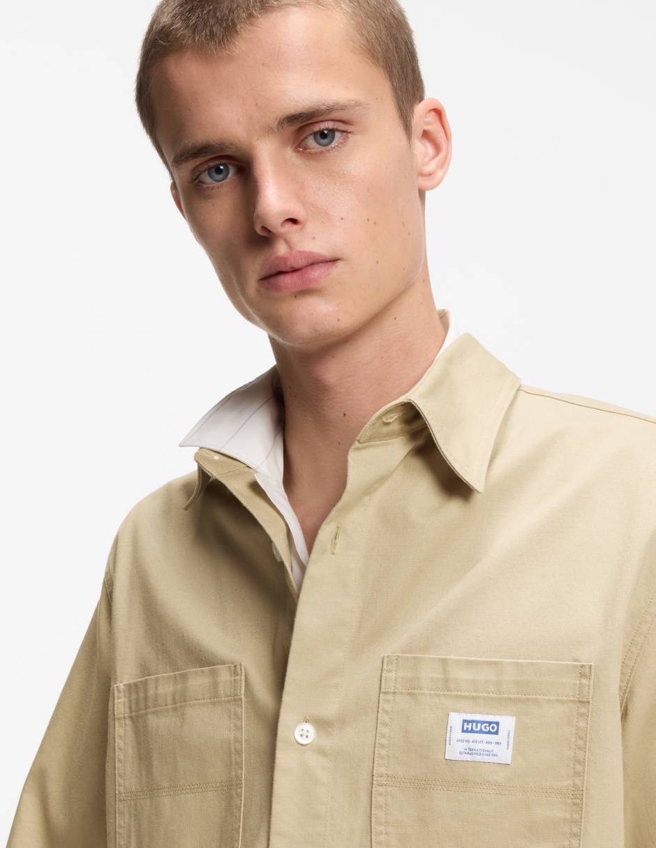 Camisa casual de algodón manga corta para hombre 3