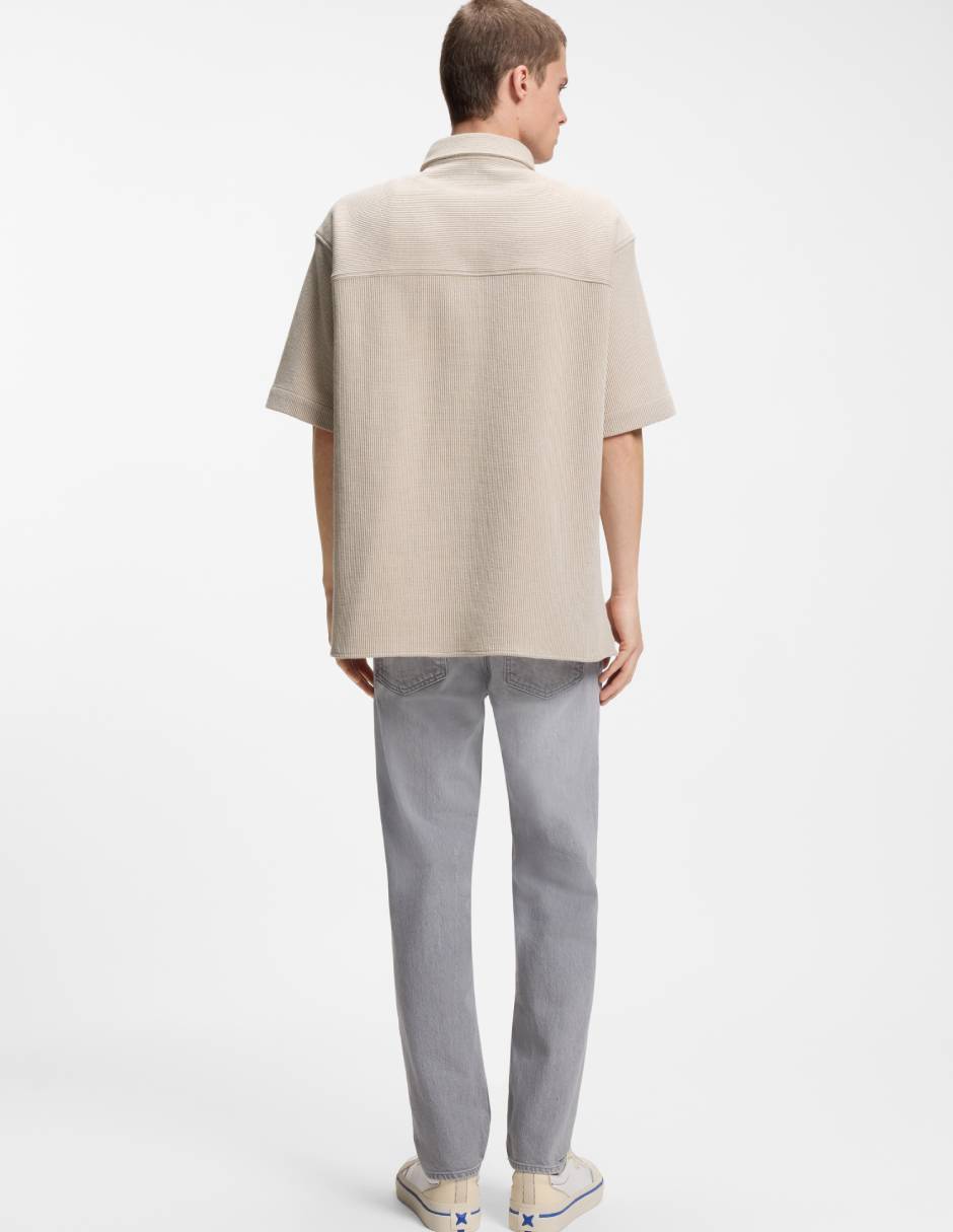Camisa casual de algodón manga corta para hombre 6