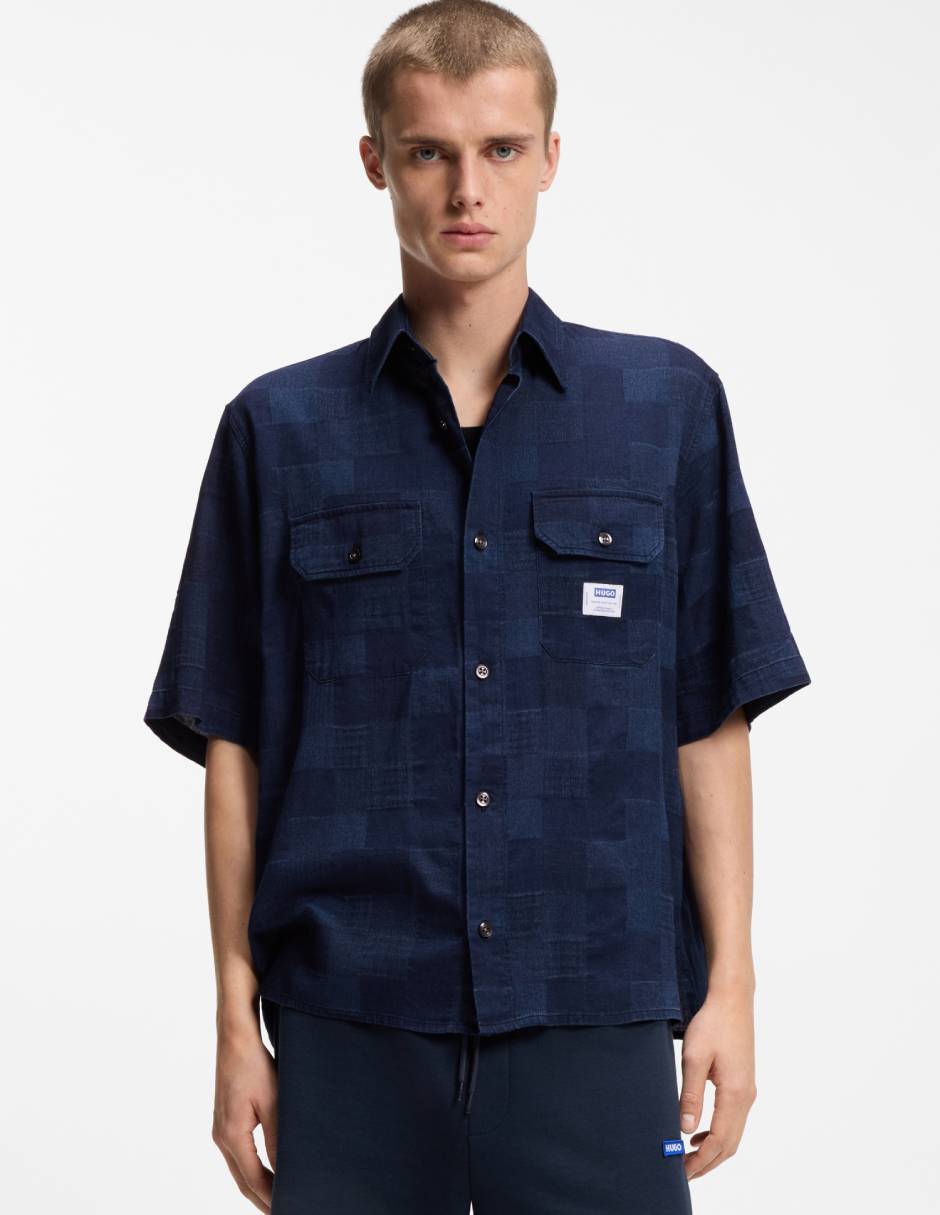 Camisa casual de algodón manga corta para hombre Camisa casual de algodón manga corta para hombre