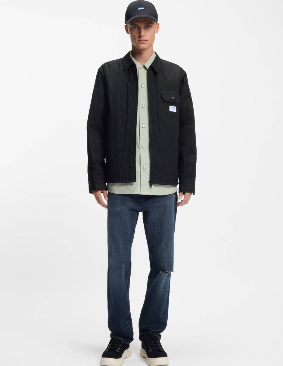 Chamarra casual capitonada para hombre 2