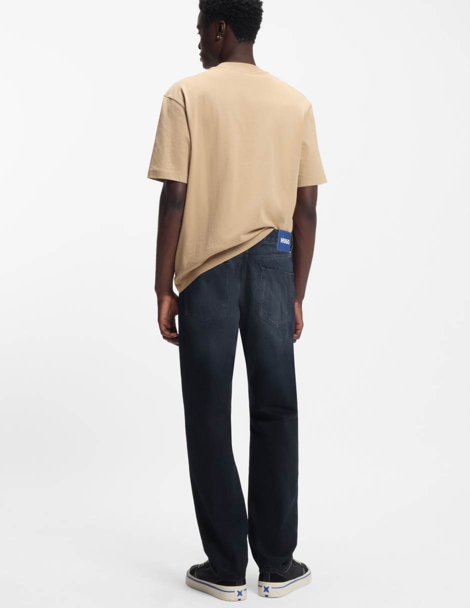 Jeans straight Hugo Blue lavado obscuro para hombre