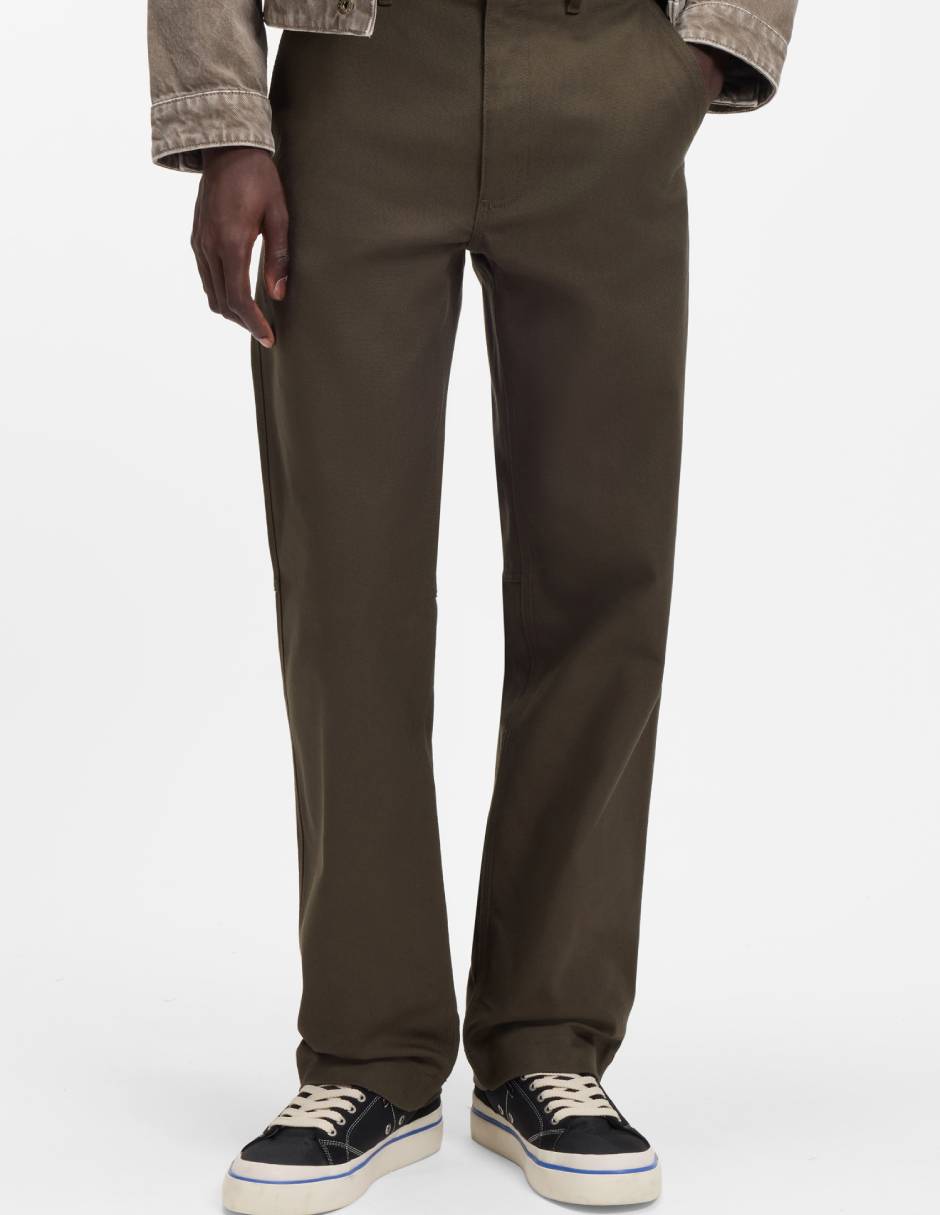 Pantalón regular de algodón para hombre