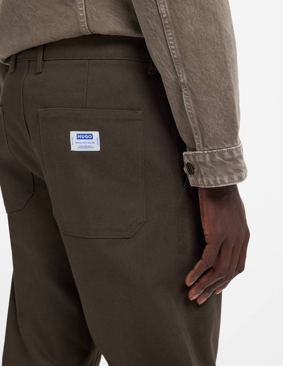 Pantalón regular Hugo Blue de algodón para hombre