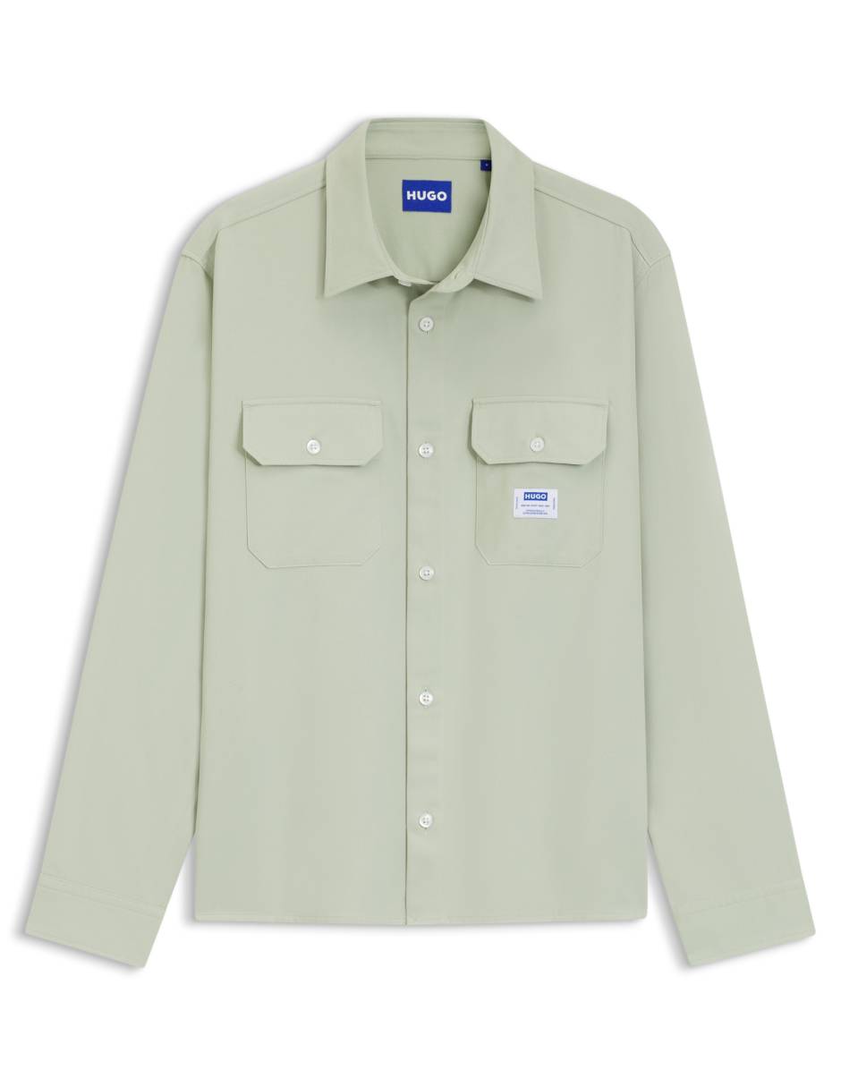 Camisa casual de algodón manga larga para hombre 5