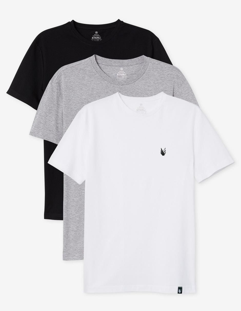 Set playera cuello redondo para hombre