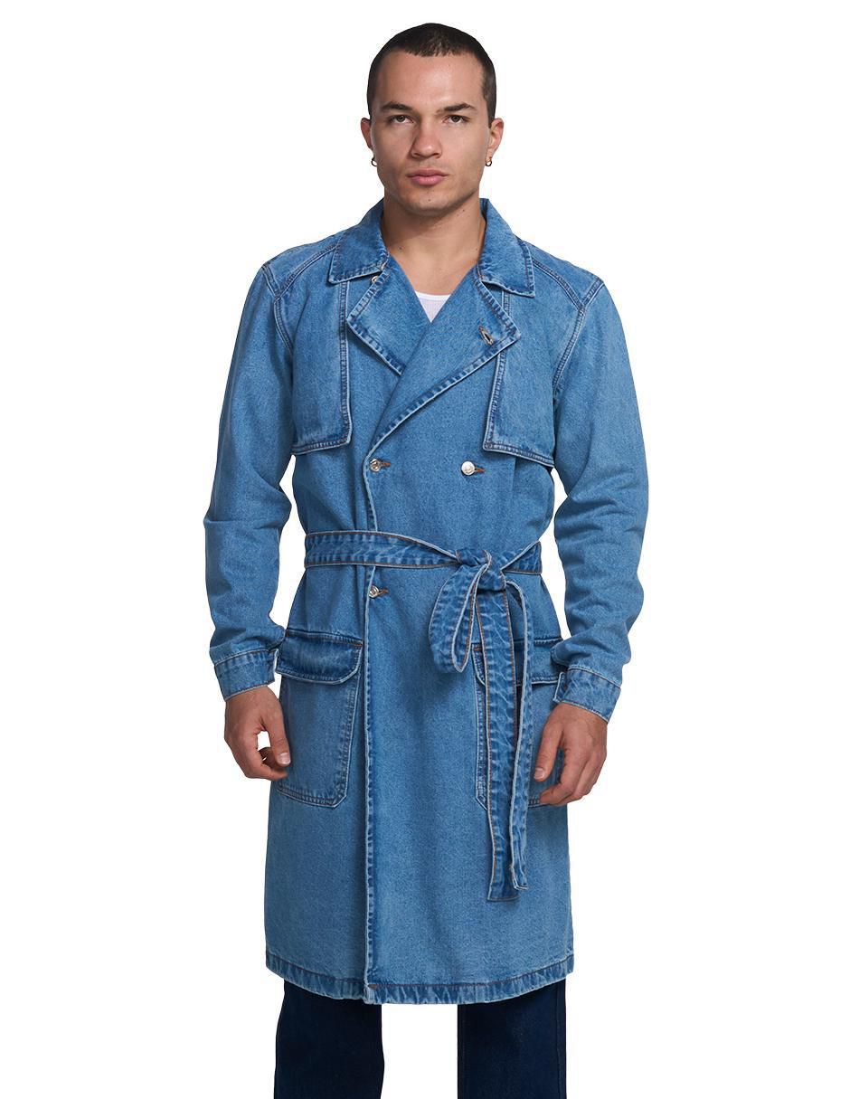 Gabardina a la rodilla para hombre