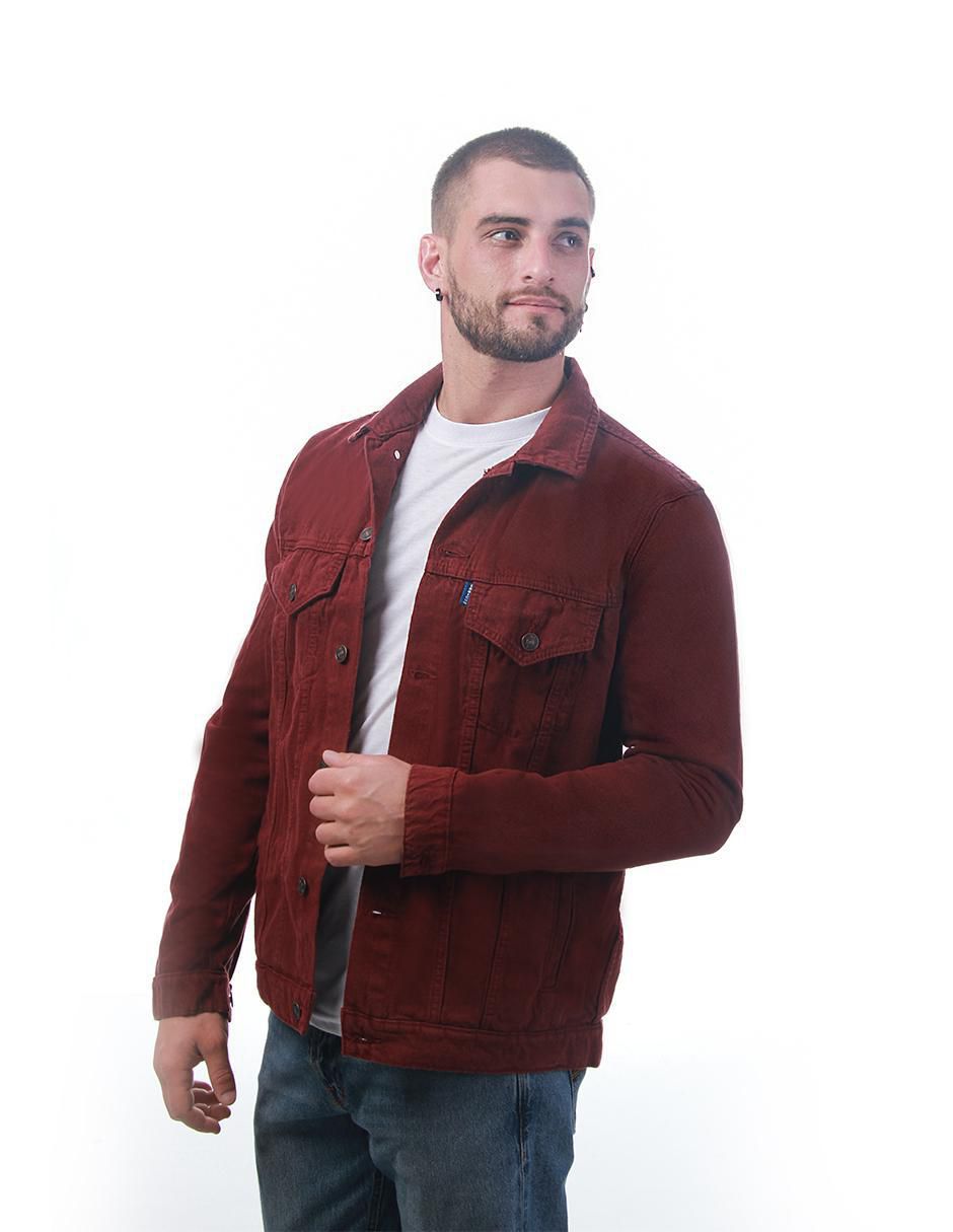 Chamarra denim Indicum Denim de mezclilla con bolsillos para hombre