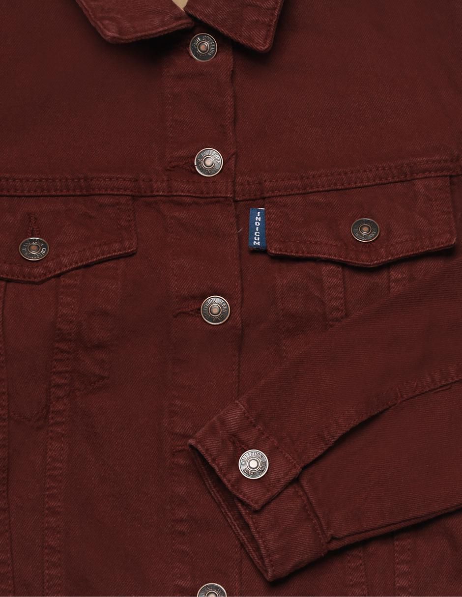 Chamarra denim Indicum Denim de mezclilla con bolsillos para hombre