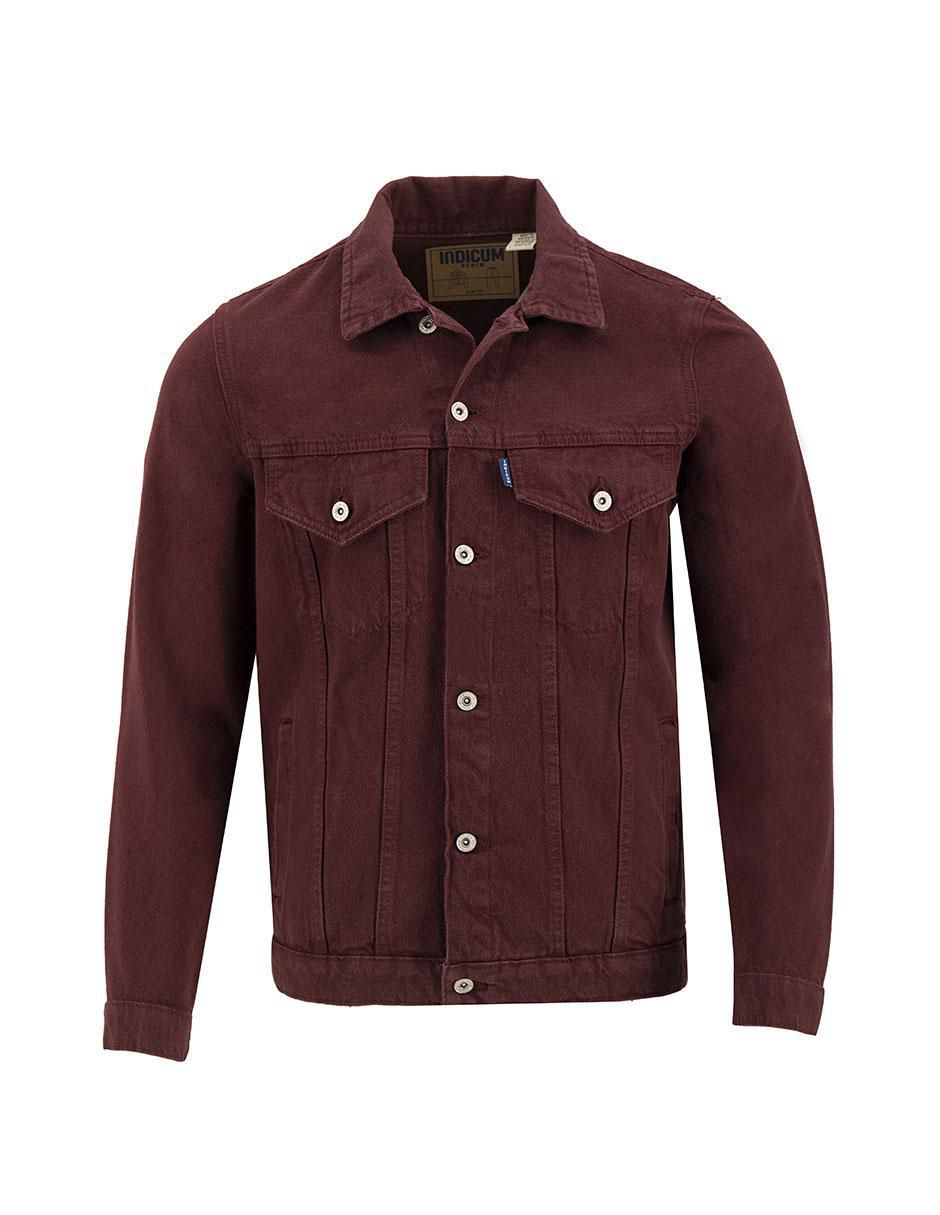 Chamarra denim Indicum Denim de mezclilla con bolsillos para hombre