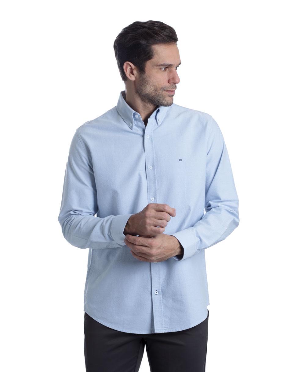 Camisa casual manga larga para hombre