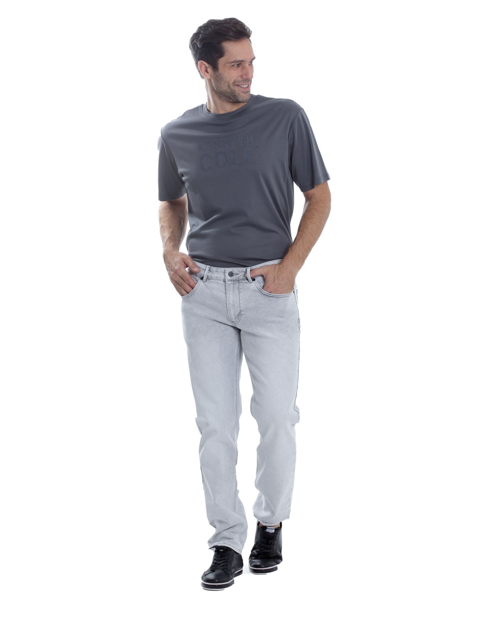 Jeans slim lavado medio para hombre 1