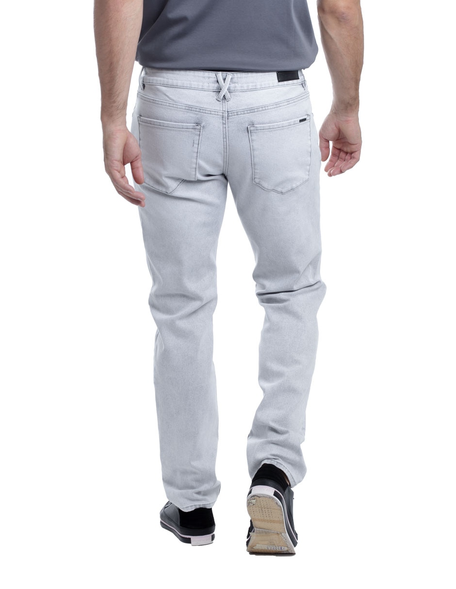 Jeans slim lavado medio para hombre 7