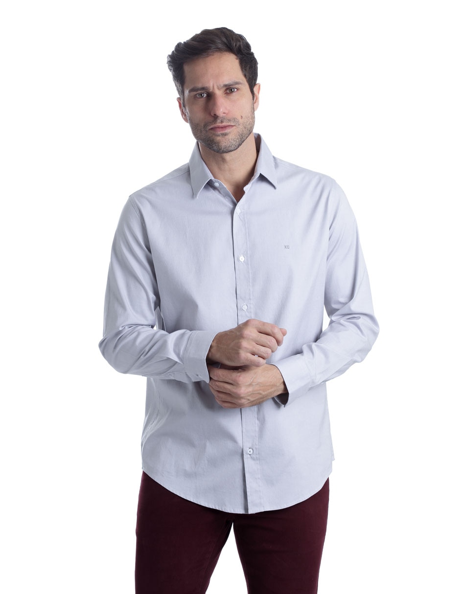 Camisa casual de algodón manga larga para hombre 3