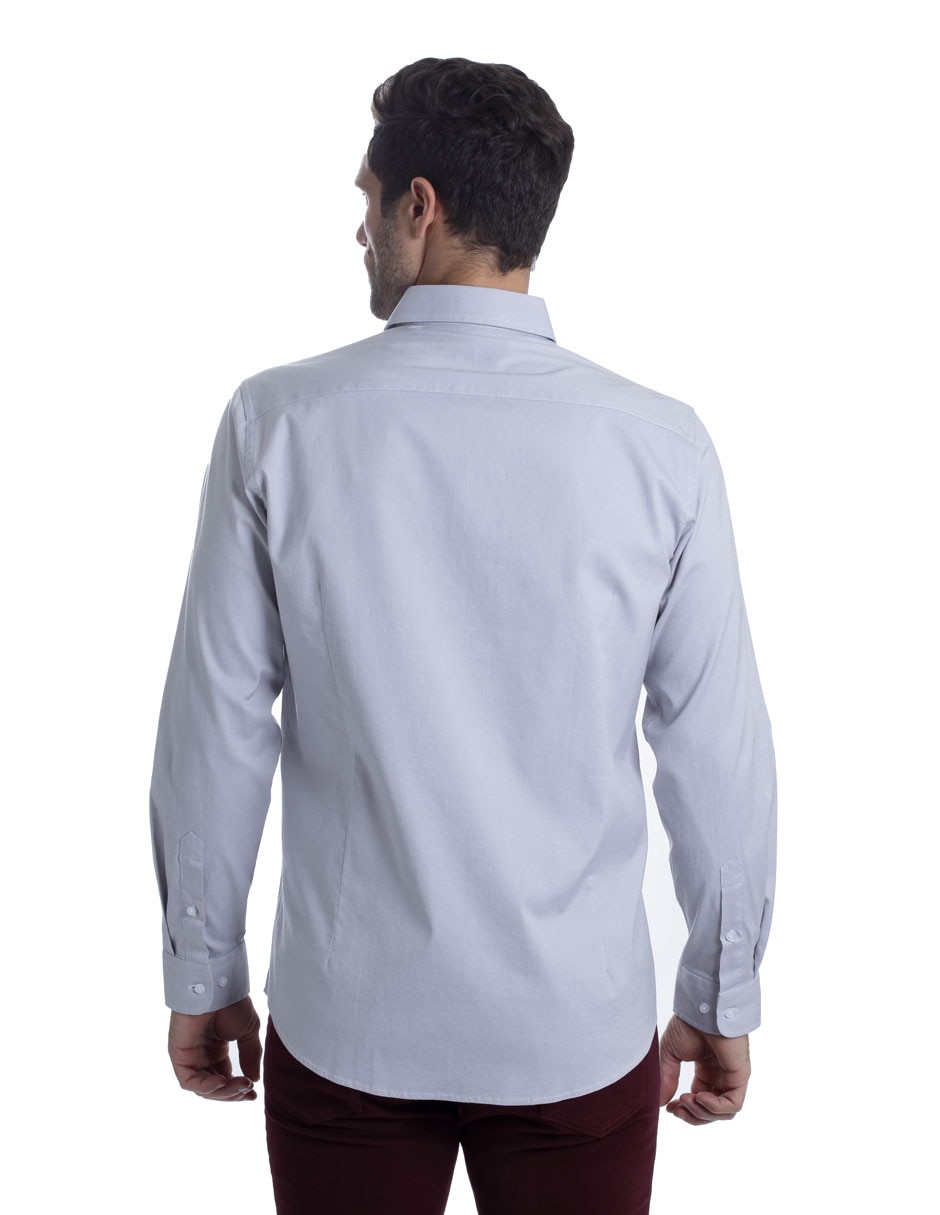 Camisa casual de algodón manga larga para hombre 2