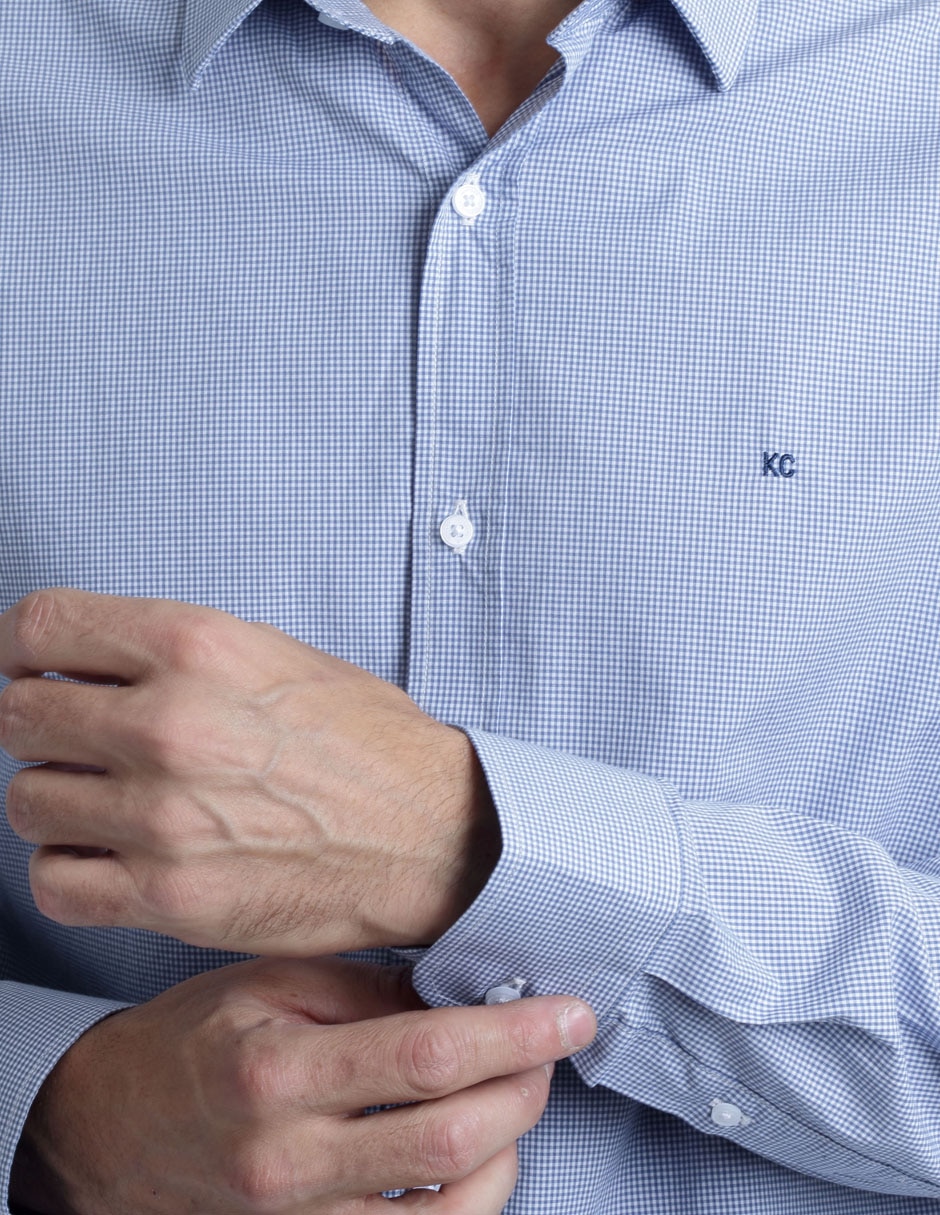Camisa casual manga larga para hombre 4