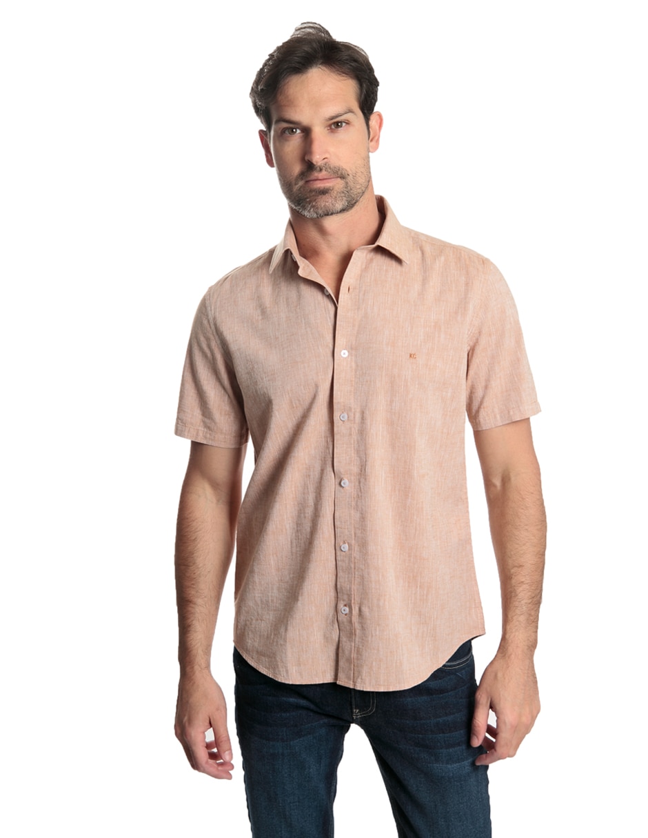 Camisa casual manga corta para hombre