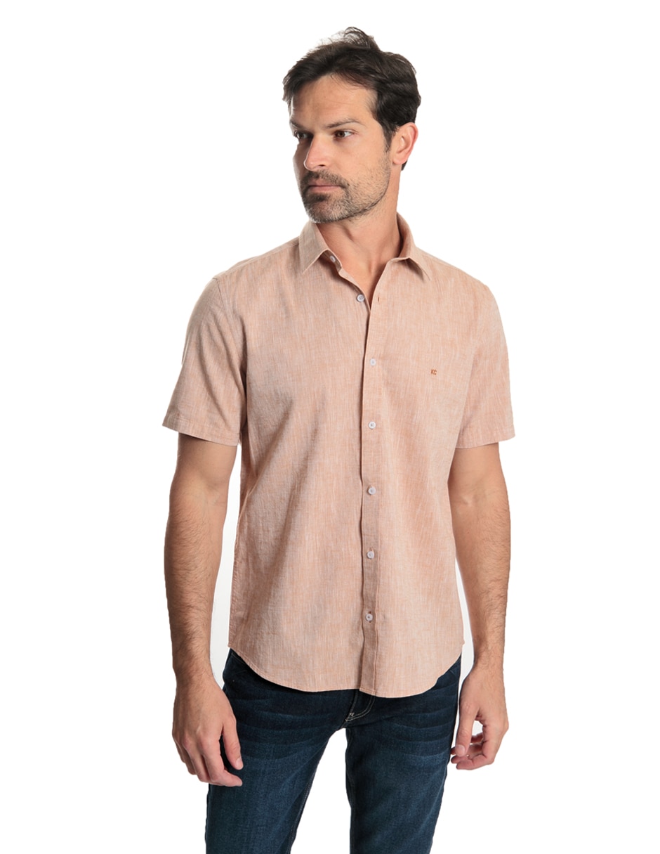 Camisa casual manga corta para hombre