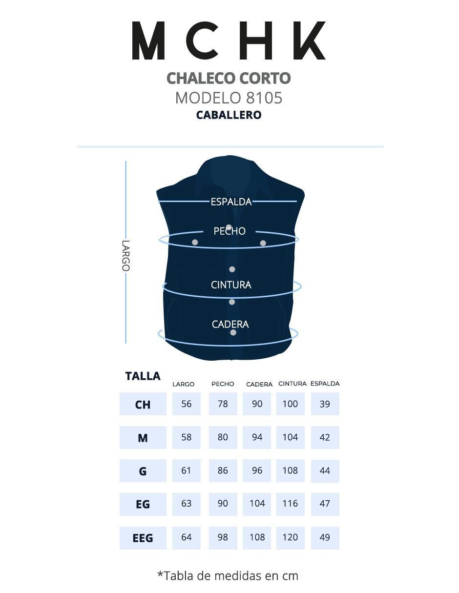 Chaleco mezclilla para hombre