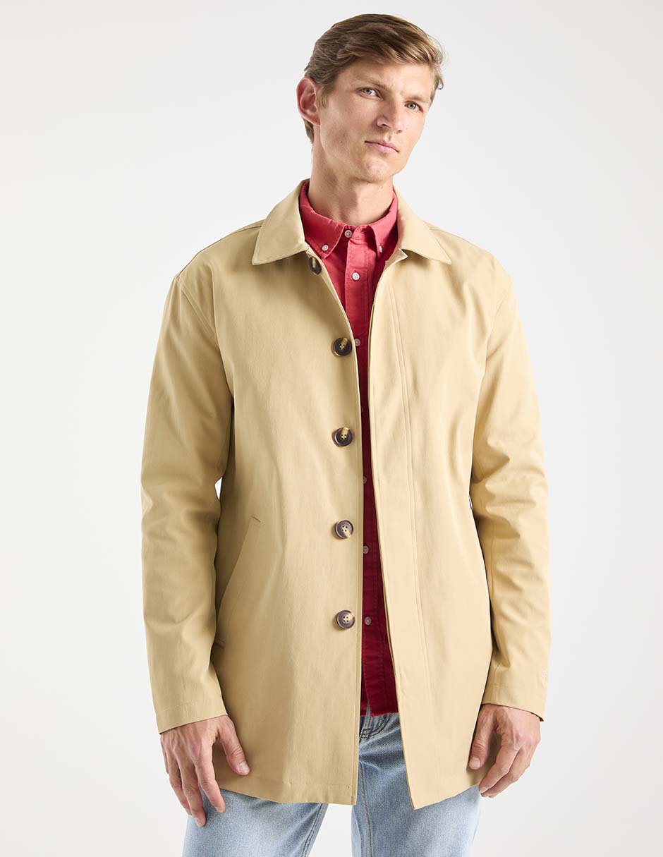 Abrigo con bolsillos para hombre