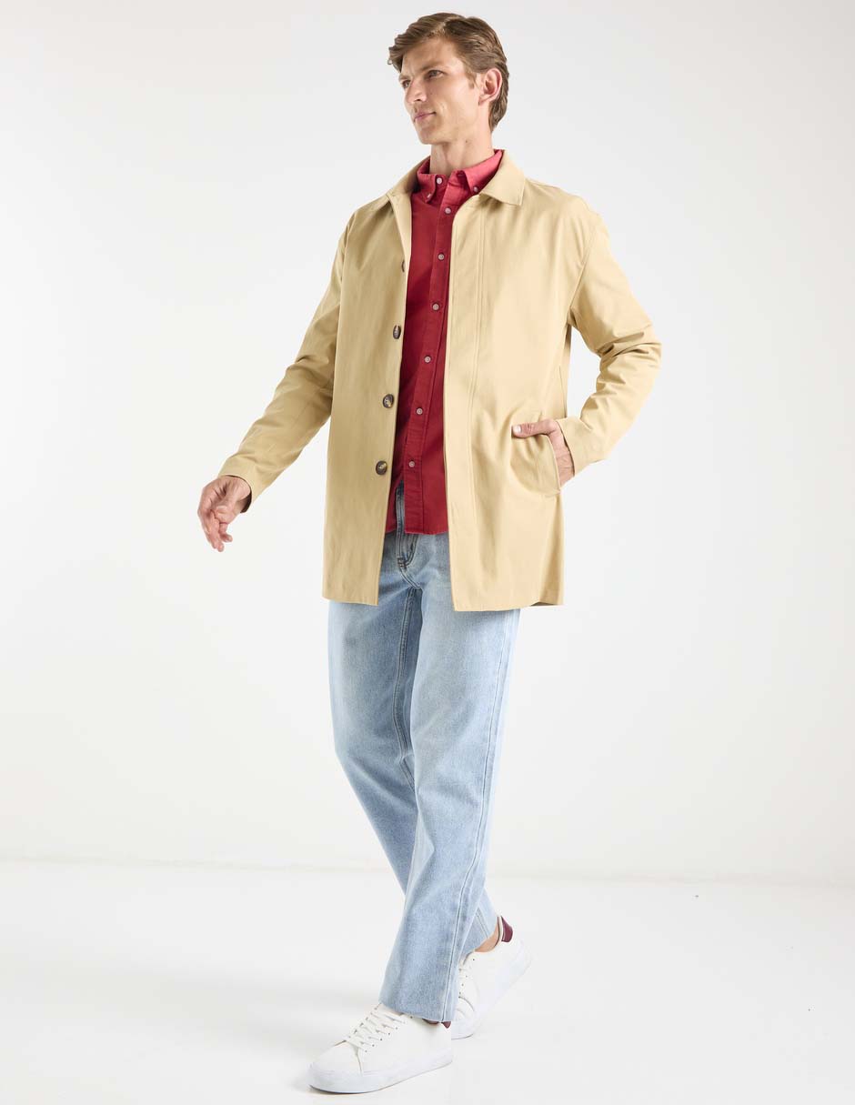 Abrigo con bolsillos para hombre
