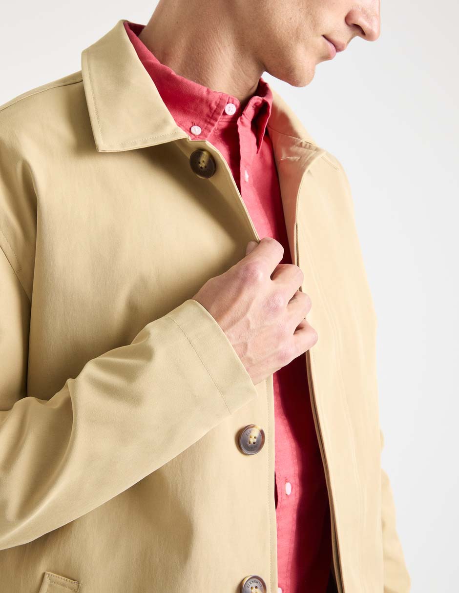 Abrigo con bolsillos para hombre