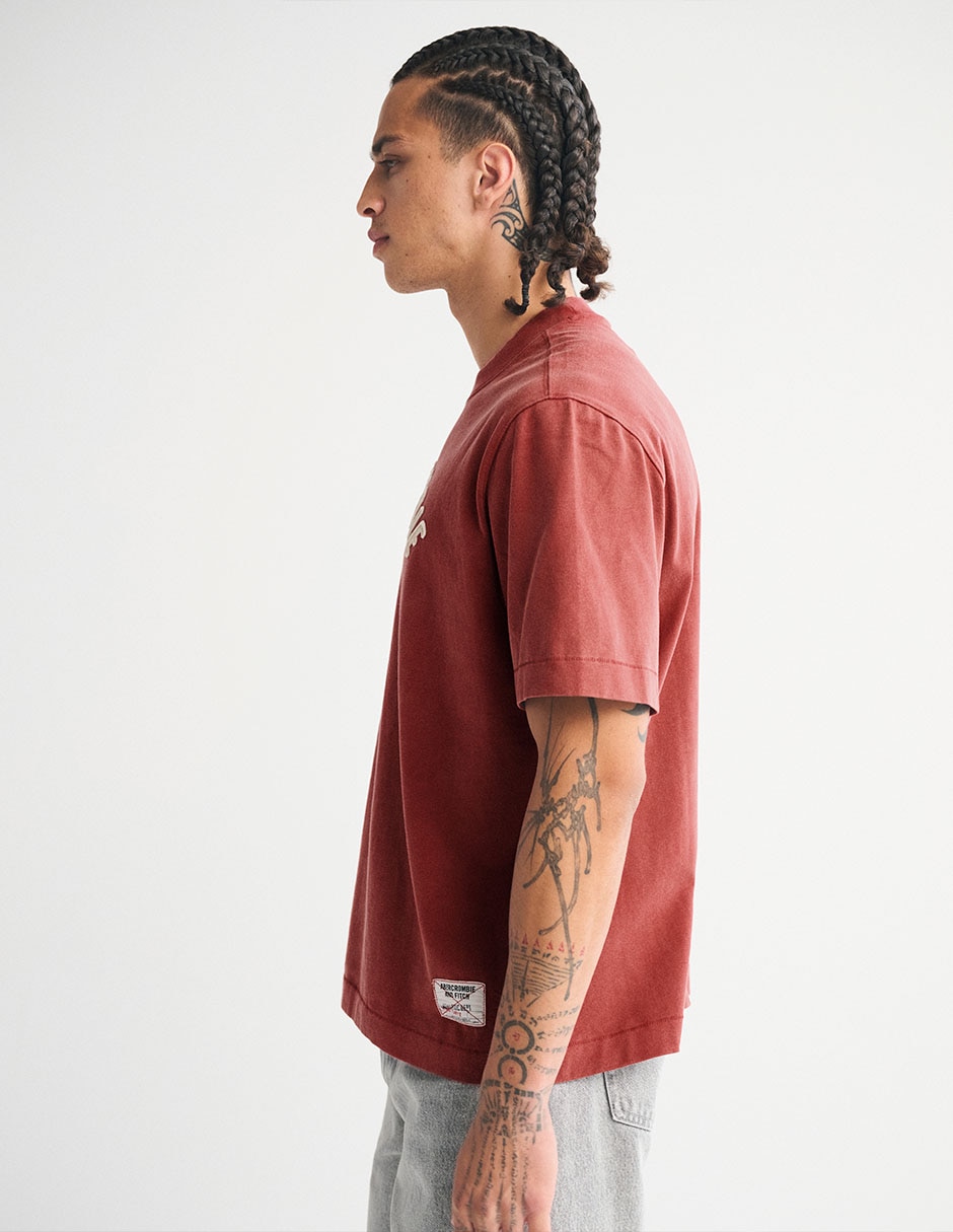 Playera Abercrombie & Fitch cuello redondo para hombre