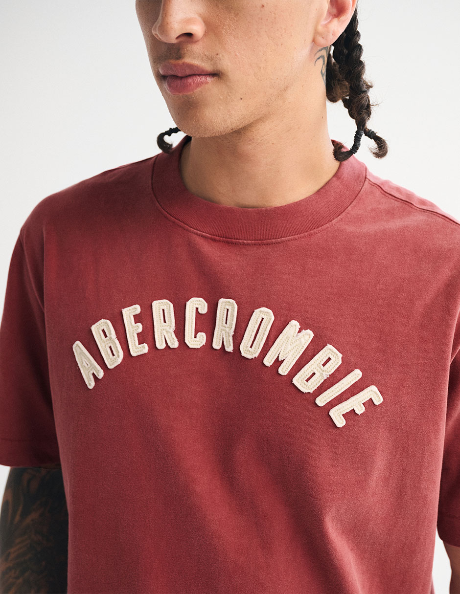 Playera Abercrombie & Fitch cuello redondo para hombre