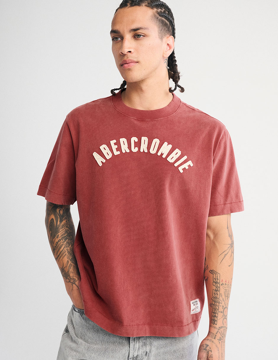Playera Abercrombie & Fitch cuello redondo para hombre