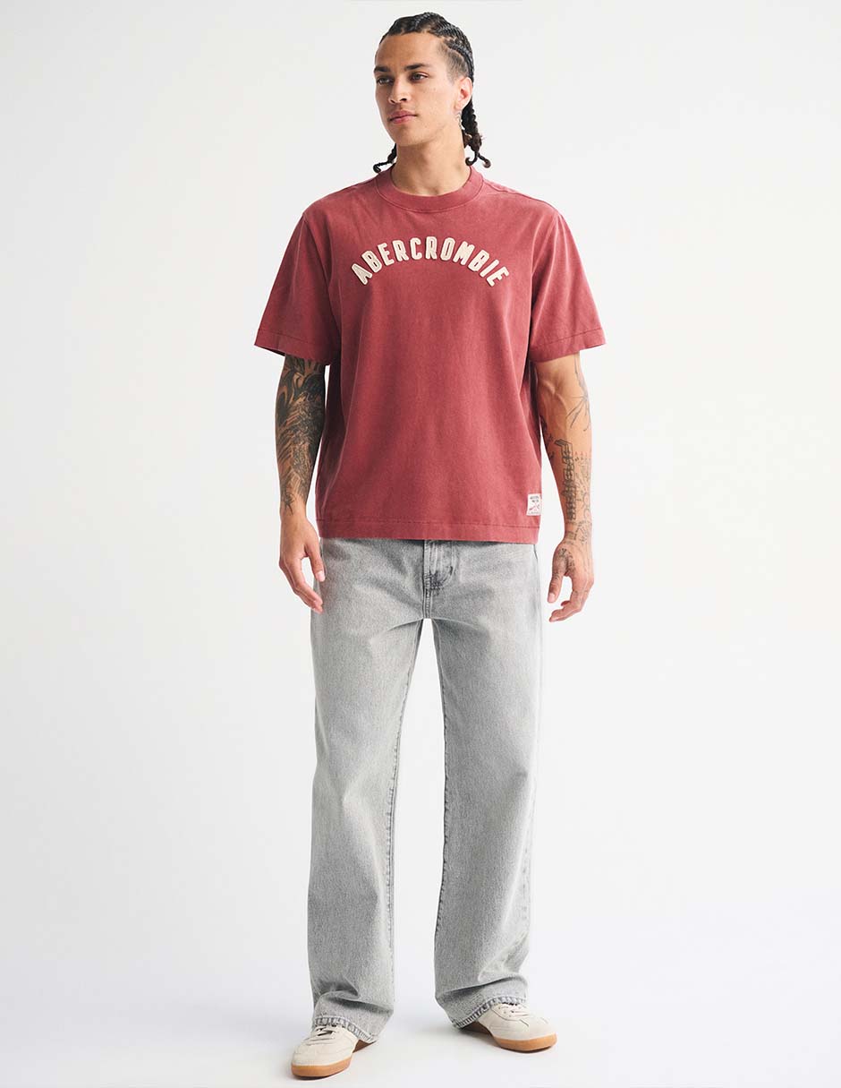 Playera Abercrombie & Fitch cuello redondo para hombre