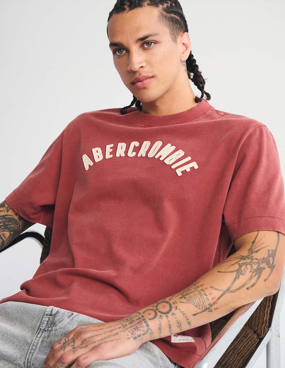 Playera Abercrombie & Fitch cuello redondo para hombre