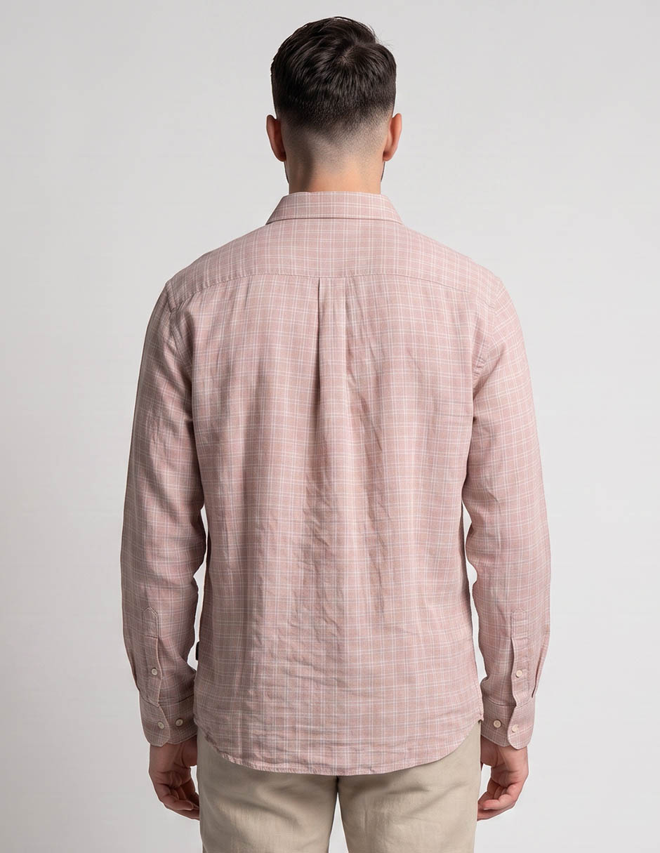 Camisa casual de algodón manga larga para hombre 2