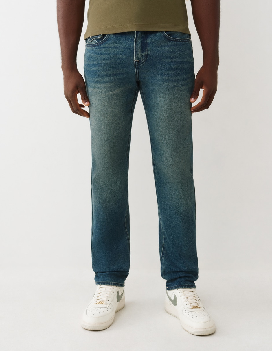 Jeans slim lavado medio para hombre 1