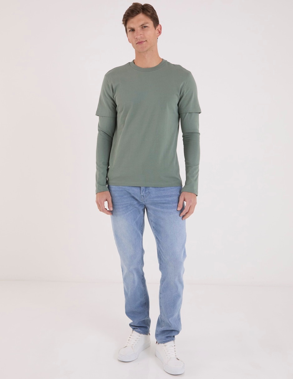 Jeans slim deslavado para hombre 7