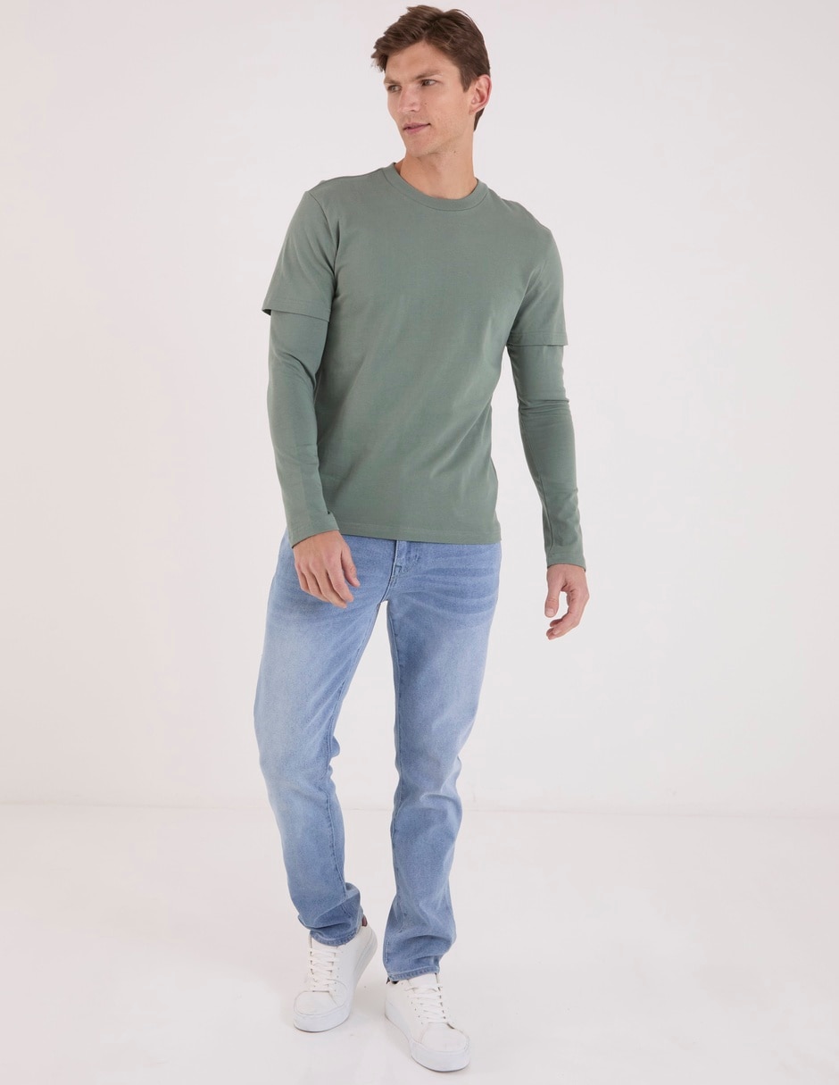 Jeans slim deslavado para hombre 8