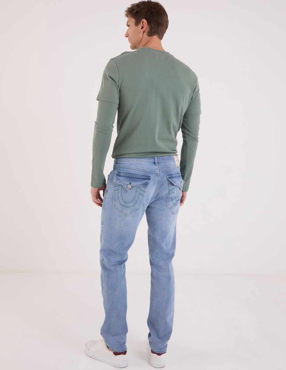 Jeans slim deslavado para hombre 11