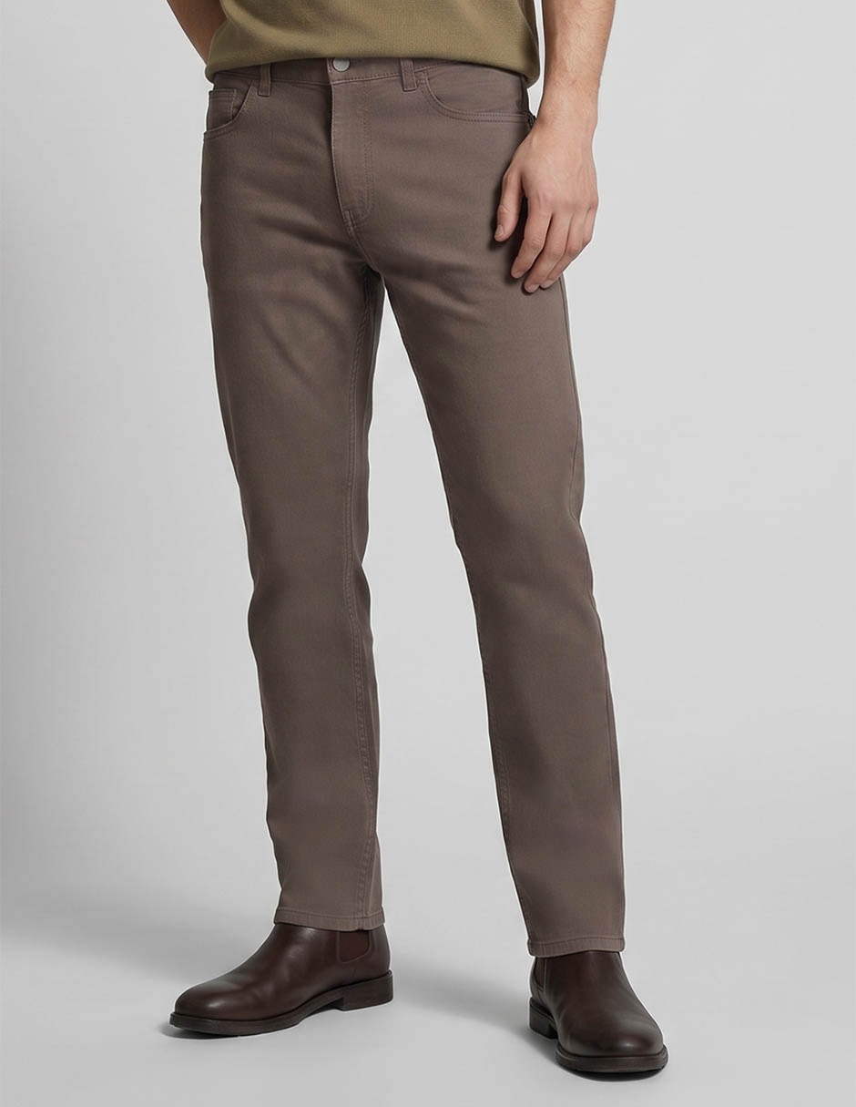 Jeans straight lavado deslavado para hombre