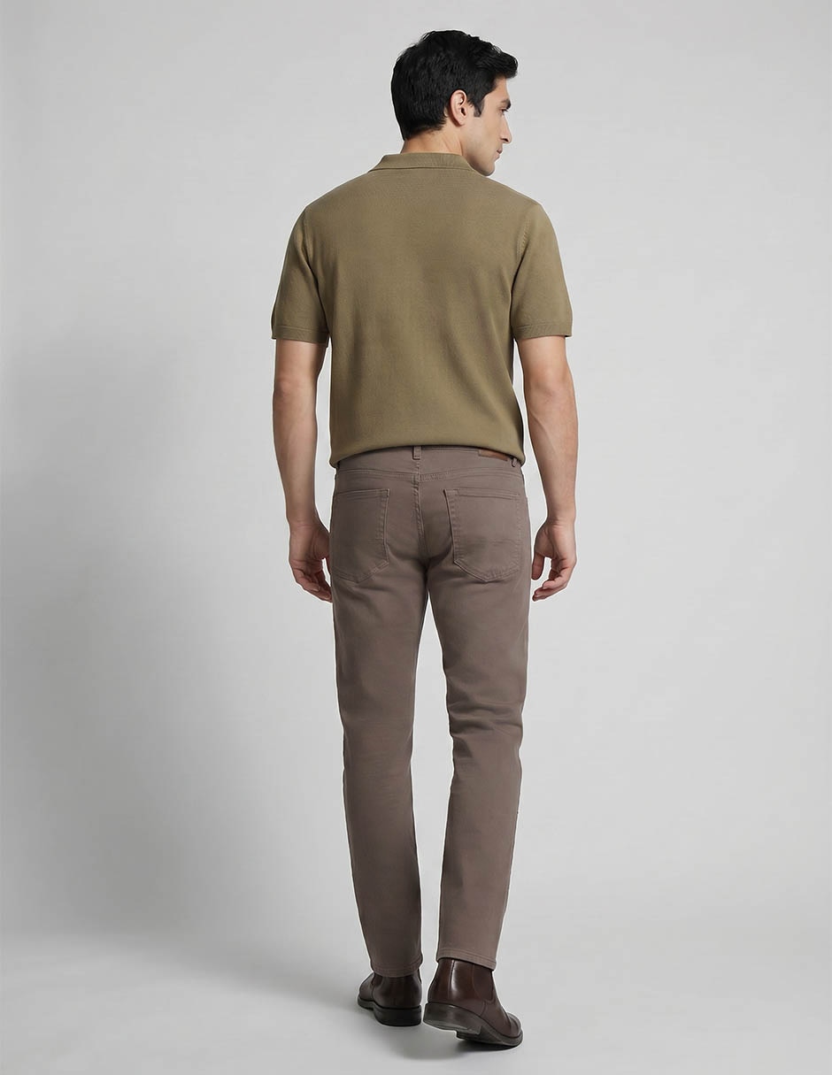 Jeans straight lavado deslavado para hombre 2