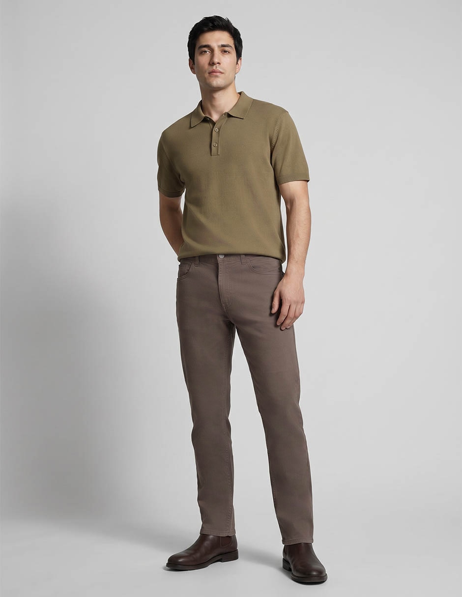 Jeans straight lavado deslavado para hombre 3