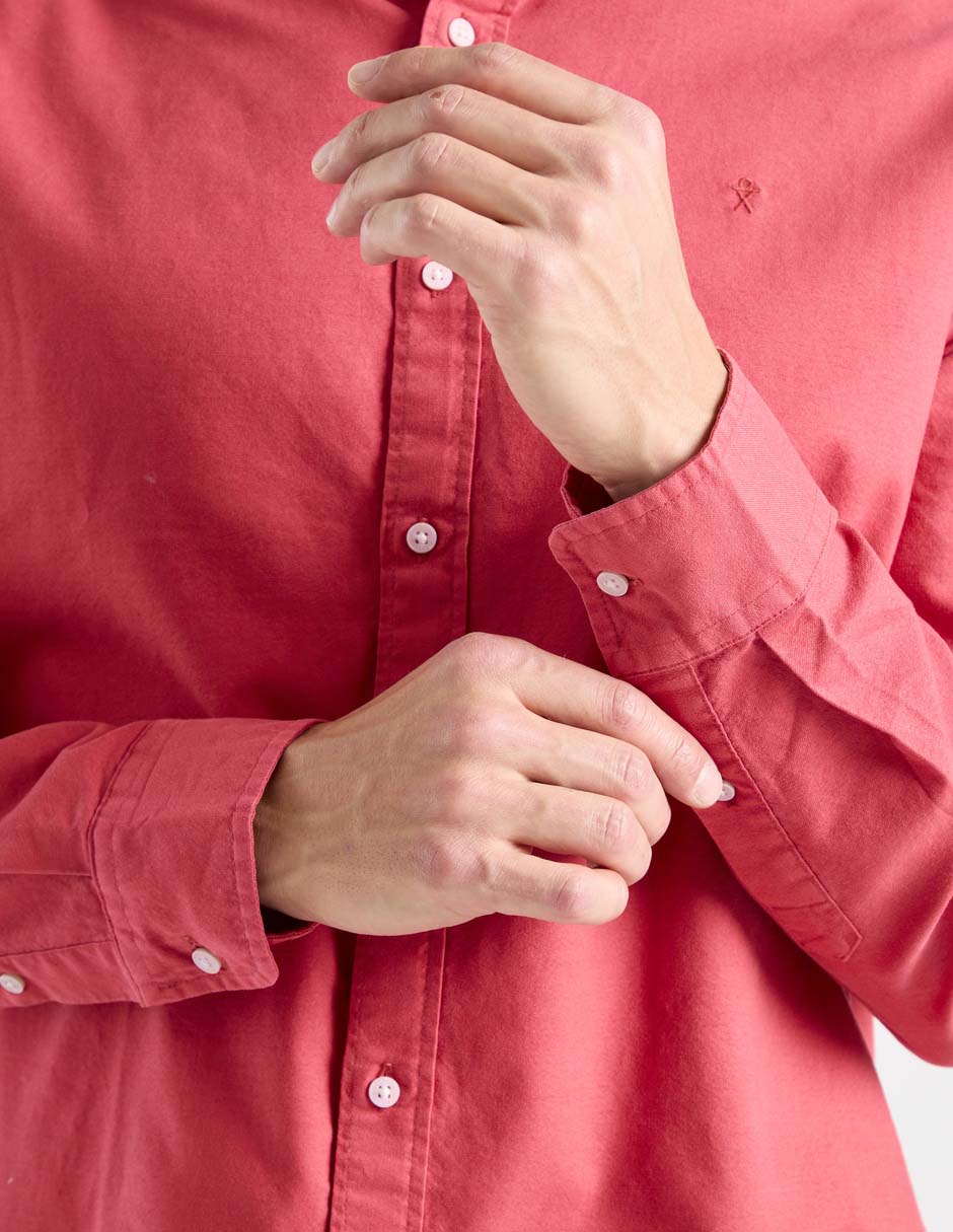 Camisa casual manga larga para hombre