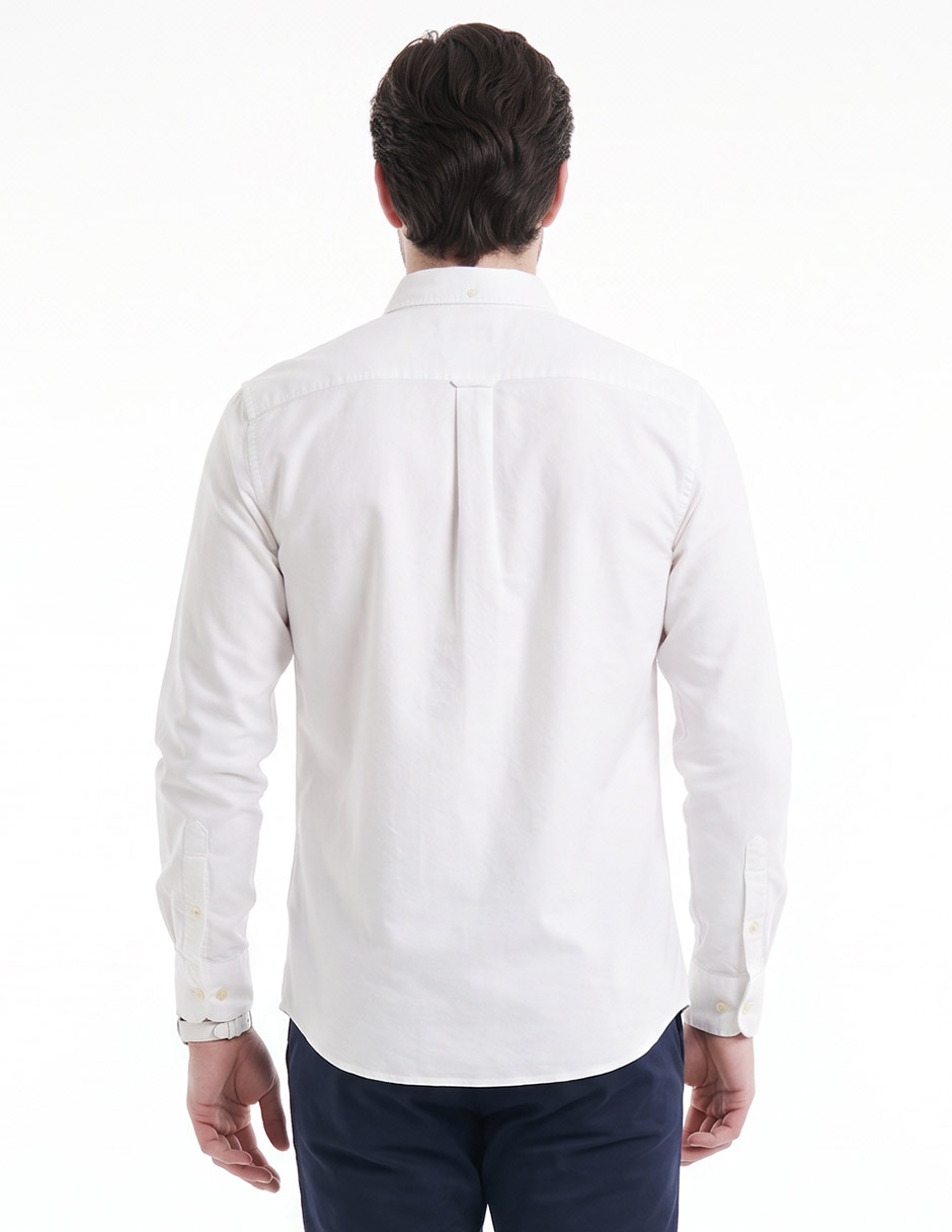 Camisa casual de algodón manga larga para hombre 2