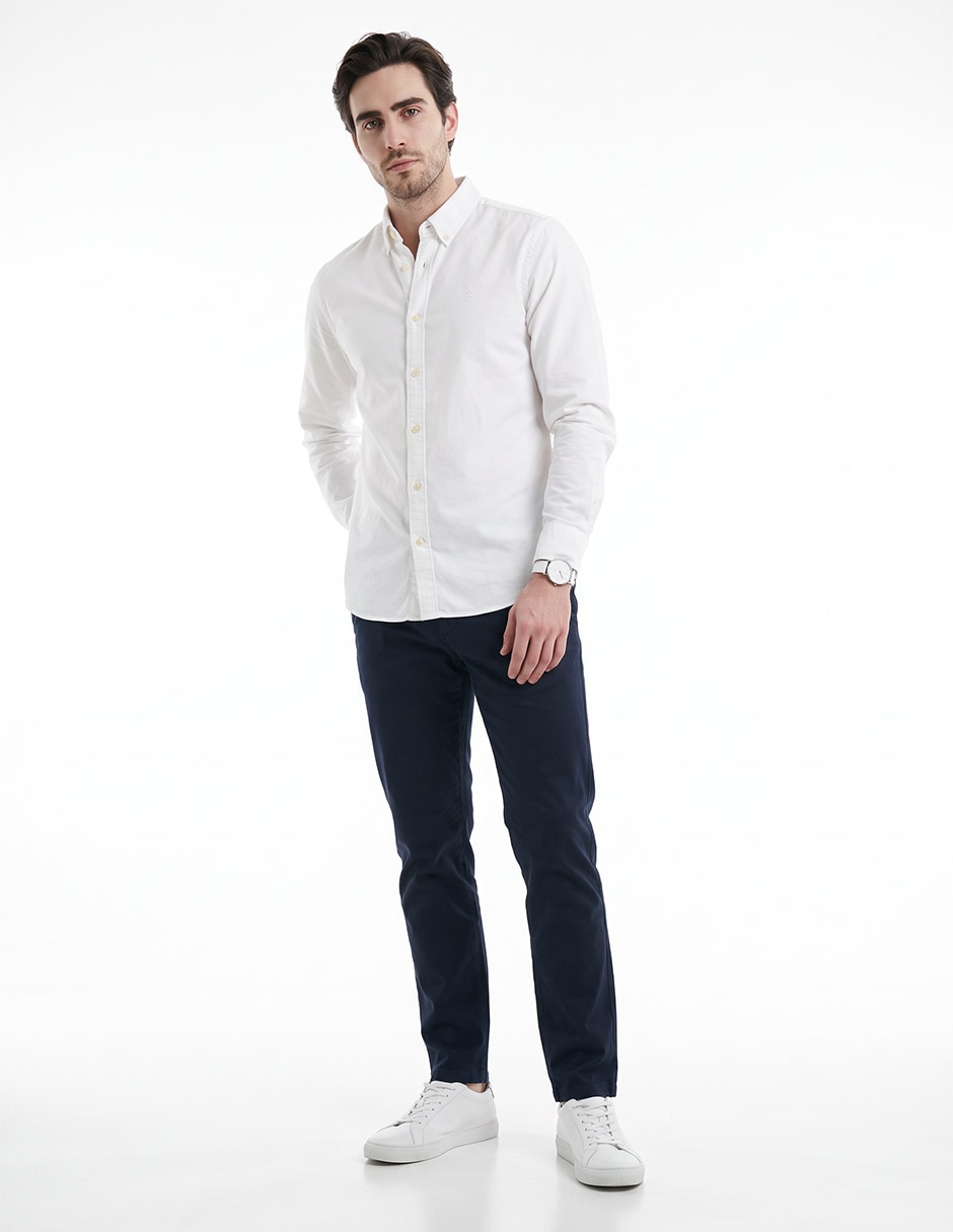 Camisa casual de algodón manga larga para hombre 3