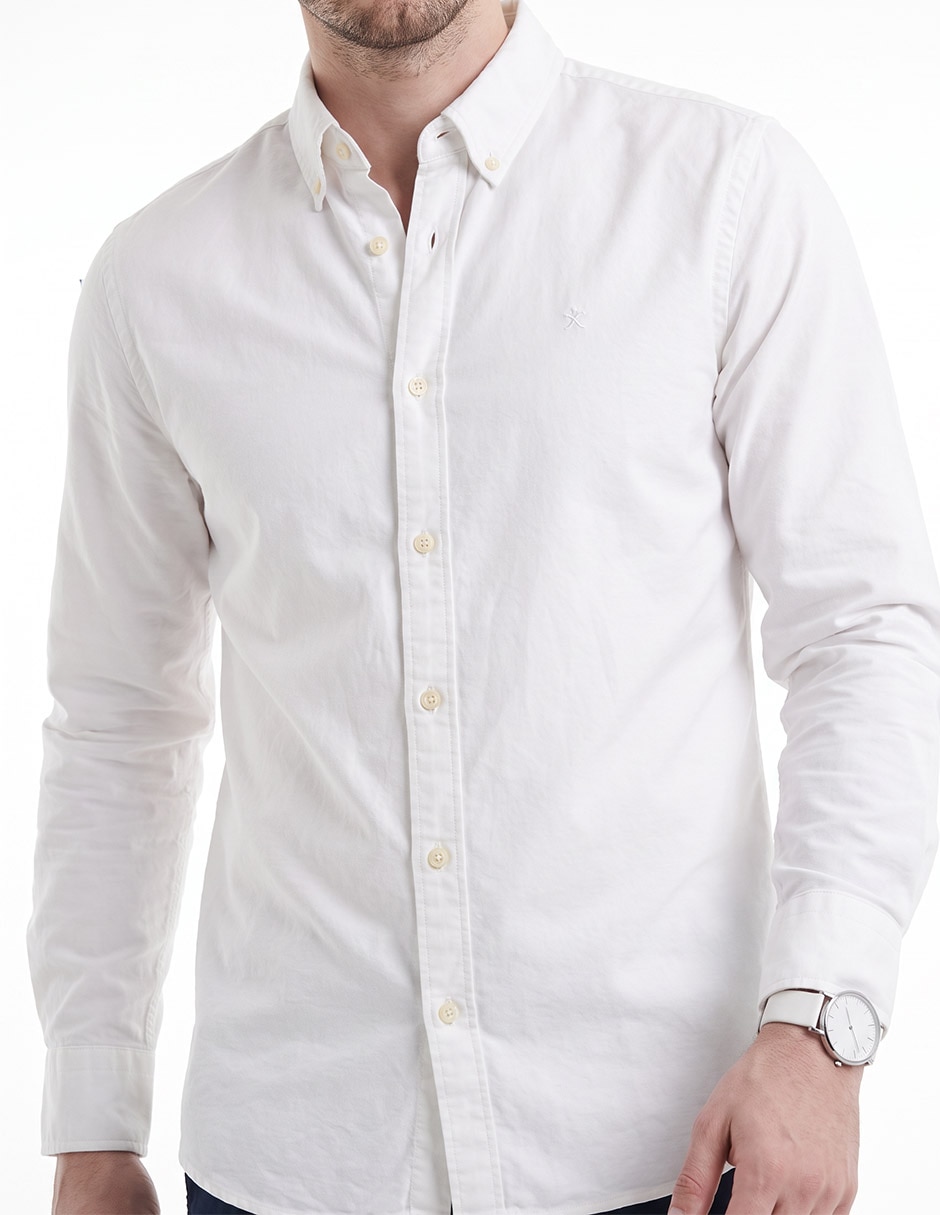Camisa casual de algodón manga larga para hombre 4